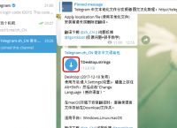 关于Telegram设置中文语言的信息