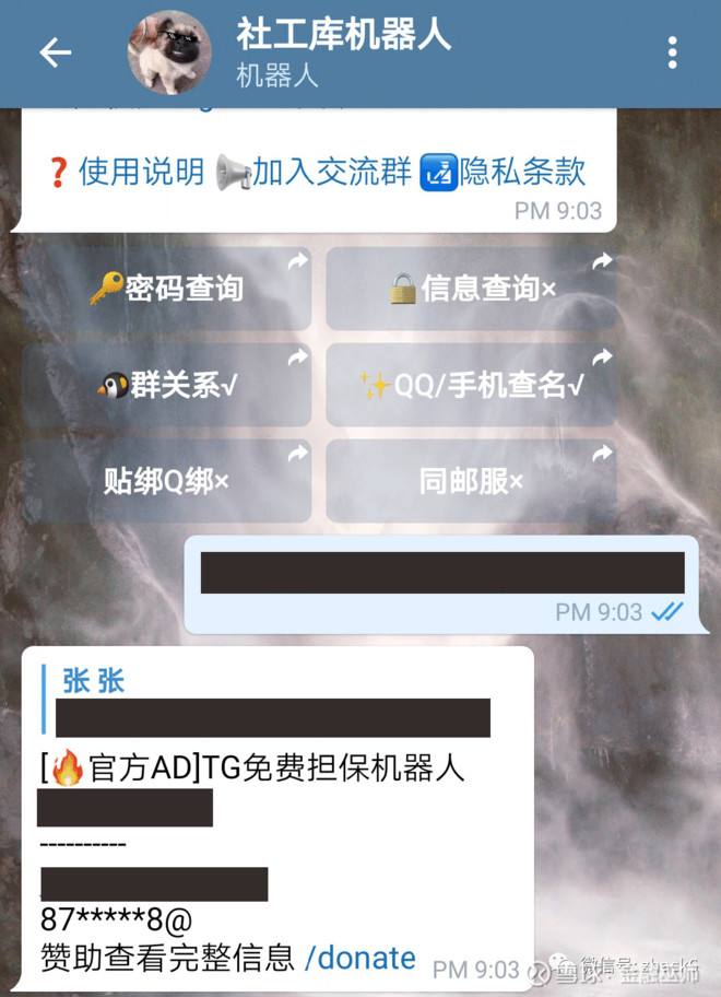 包含Telegram社工机器人的词条